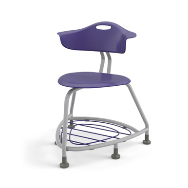 360 Chair with Back, Bookbag Rack, and Glides - Navy SMS-05-V158-TS1G1.18PL.8J