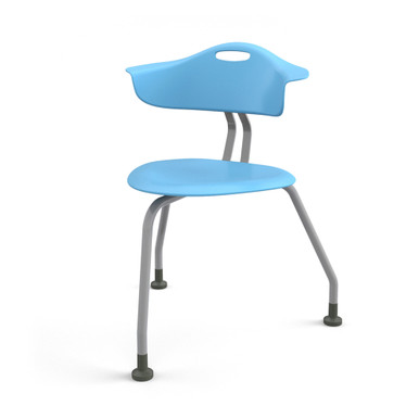 360 3 Leg Chair with Back and Glides - Sky SMS-05-V158-TS0G0.18PL.8D