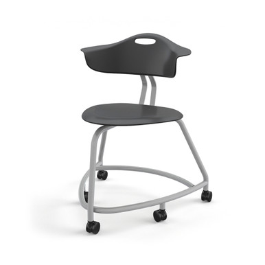 360 Chair with Back and Soft Wheel Casters - Black SMS-05-V158-TS1CSW0.18PL.8A