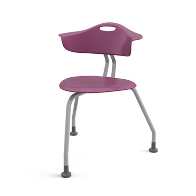 360 3 Leg Chair with Back and Glides - Purple SMS-05-V158-TS0G0.18PL.8I