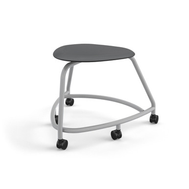 360 Backless Chair with Soft Wheel Casters - Black SMS-05-V158-TS2CSW0.18PL.8A