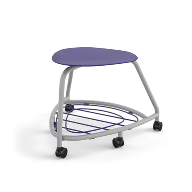 360 Backless Chair with Bookbag Rack and Soft Wheel Casters - Navy SMS-05-V158-TS2CSW1.18PL.8J
