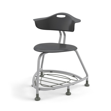 360 Chair with Back, Bookbag Rack, and Glides - Black SMS-05-V158-TS1G1.18PL.8A