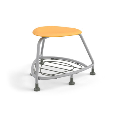 360 Backless Chair with Bookbag Rack and Glides - Orange SMS-05-V158-TS2G1.18PL.8F