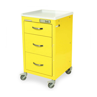 3-Drawer Steel Isolation Cart, 18" W x 35" H, Electronic Lock SMS-04-V68-M3DS1824E03