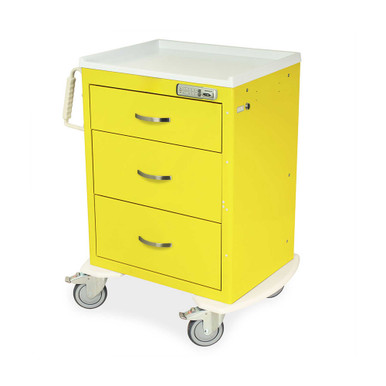 3-Drawer Wide Steel Isolation Cart, 30" W x 37" H, Electronic Lock SMS-04-V68-MDS2424E03