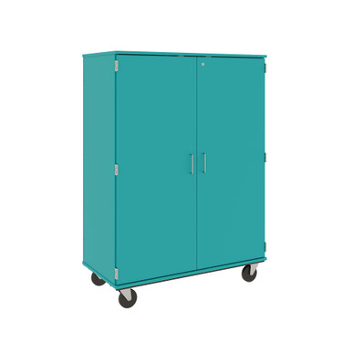 67 inch Mobile Storage Cabinet with Lockable Doors