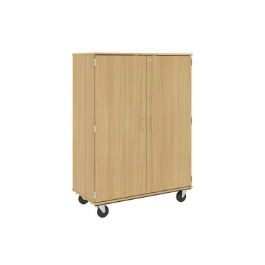 67 inch High Mobile Shelf Storage Cart with Lockable Doors