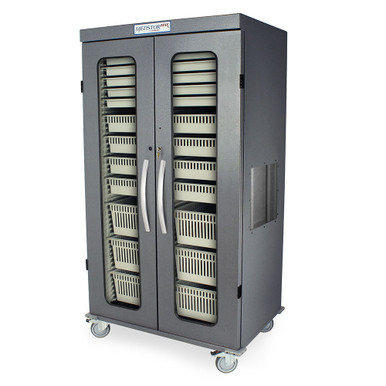Double Column Medical Cabinet with Glass Doors and Modular Storage SMS-01-V68-MSPM82-00GK