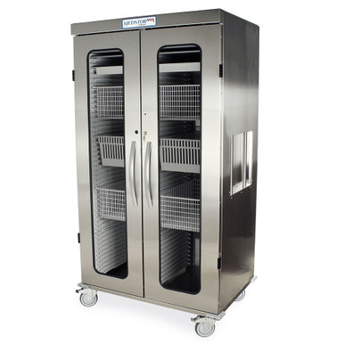 Stainless Steel Double Column Medical Cabinet with Modular Storage SMS-01-V68-MSSM82-00GK