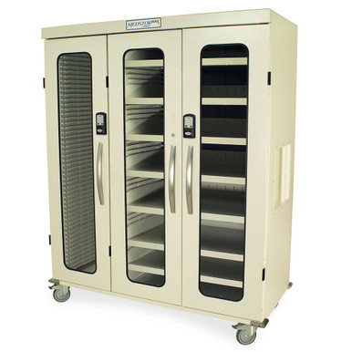 Triple Column Medical Cabinet with Double Wide Right Storage Column SMS-01-V68-MSPM83-L0GEK
