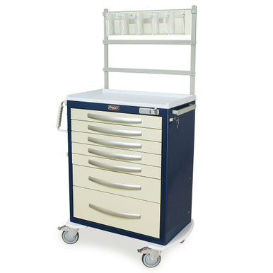 7-Drawer Aluminum Anesthesia Cart With Electronic Lock And Accessory Kit SMS-04-V68-MPA3030E07-MD30-ANS