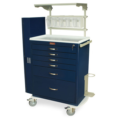 6-Drawer Anesthesia Cart With Key Lock, Scope Cabinet And Accessory Kit SMS-04-V68-MDS3030K16-MD30-AIRWAYPKG