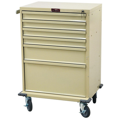 Tall Steel Cart, 25" W x 110" D x 34" H, Key Lock SMS-04-V68-V30-6K