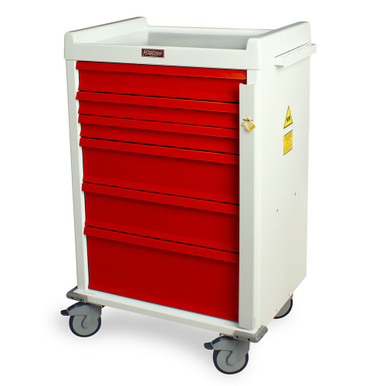 6-Drawer MRI Safe Cart With Breakaway Lock And Pull-Out Shelf SMS-04-V68-MR6B