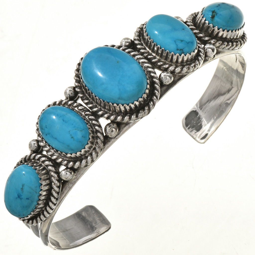Turquoise Sterling Navajo Cuff 22552