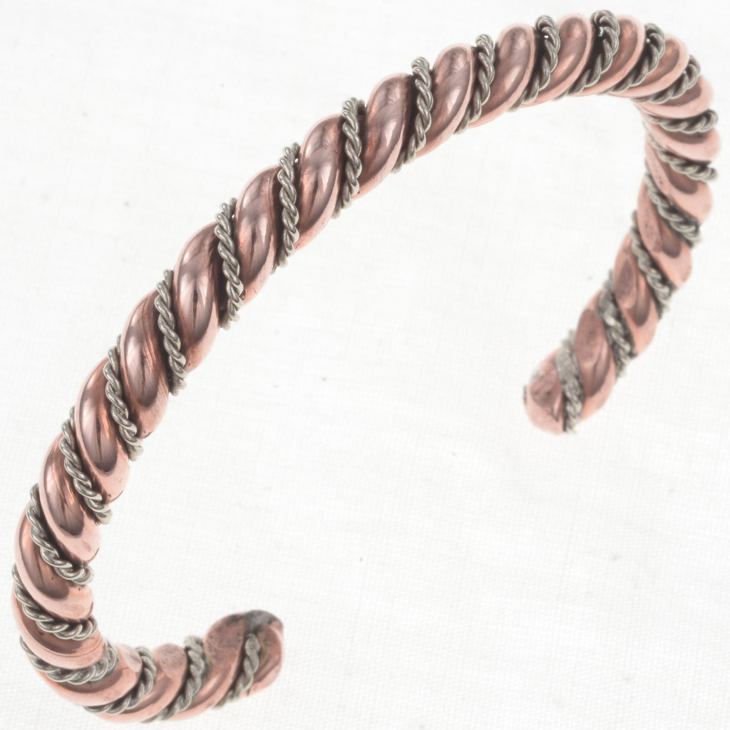 Copper and Brass Cuff Bracelet: Healing Braid - Global Crafts Wholesale