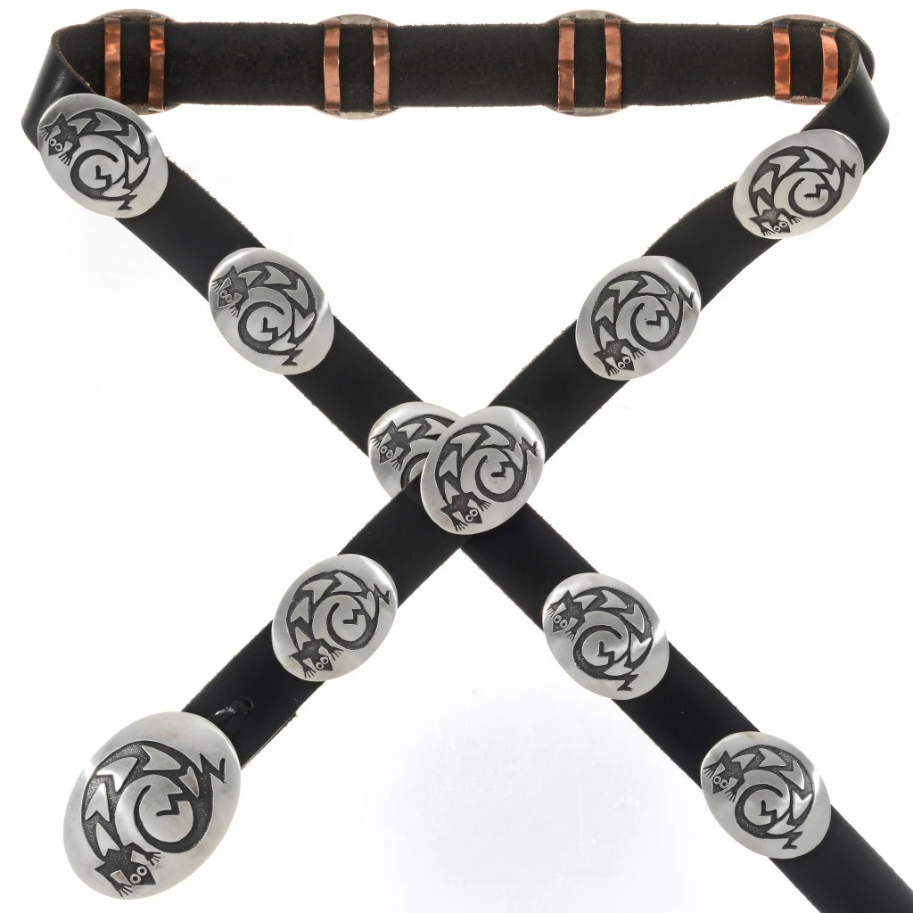 Overlaid Sterling Concho Belt 19673 display picture 3