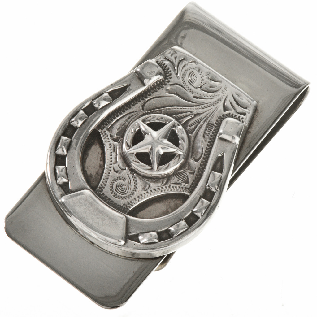 Navajo Silver Horseshoe Money Clip Great Western Gift For Ladies