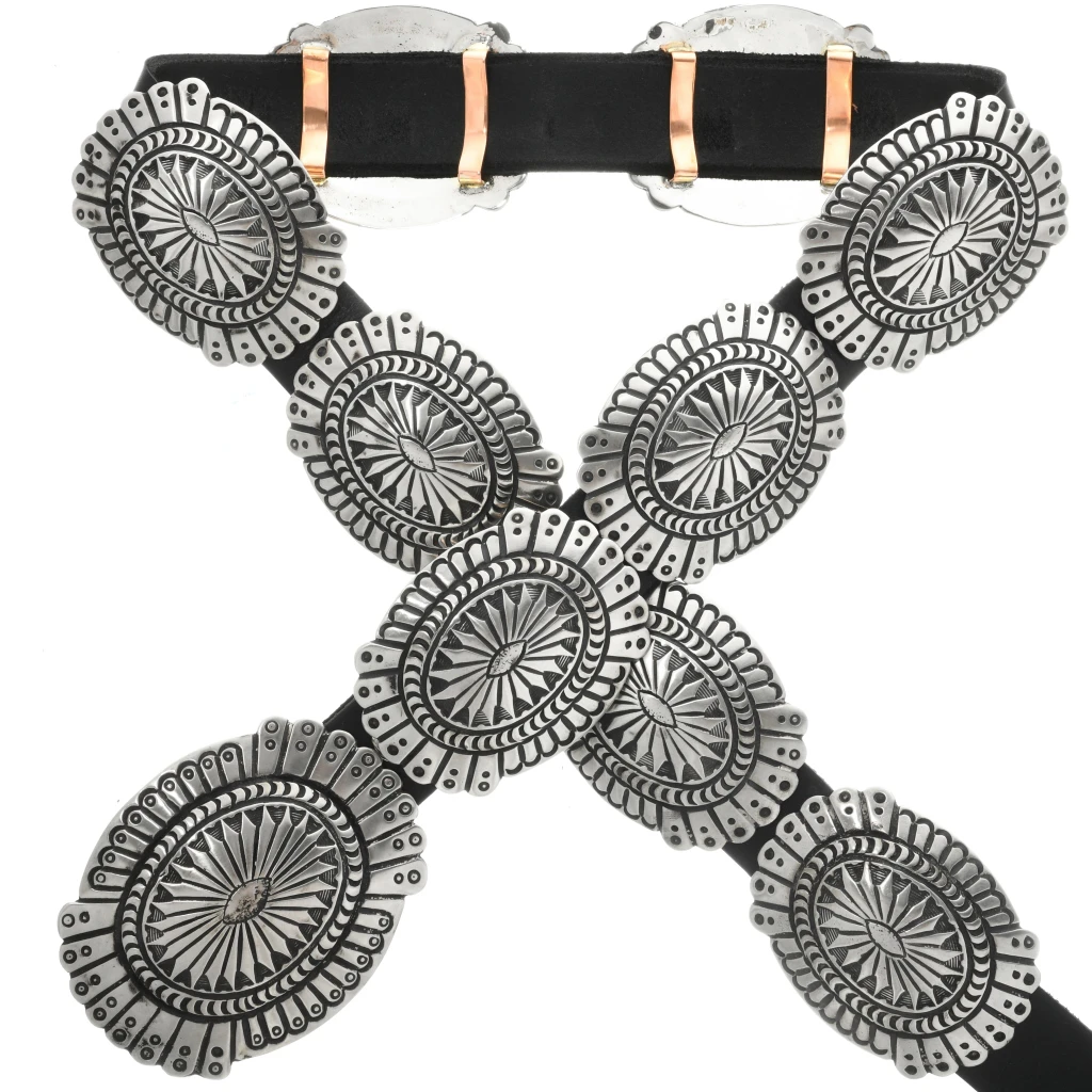 Traditional Navajo Silver Concho Belt 31444