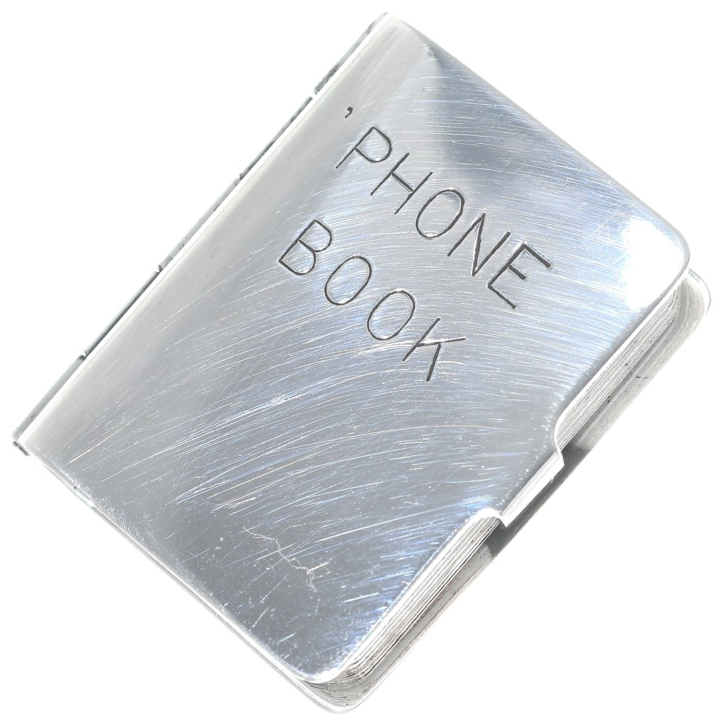 vintage sterling phone book