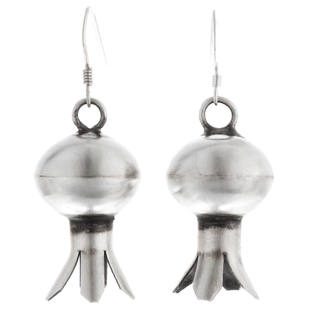 Navajo Silver Squash Blossom Dangle 