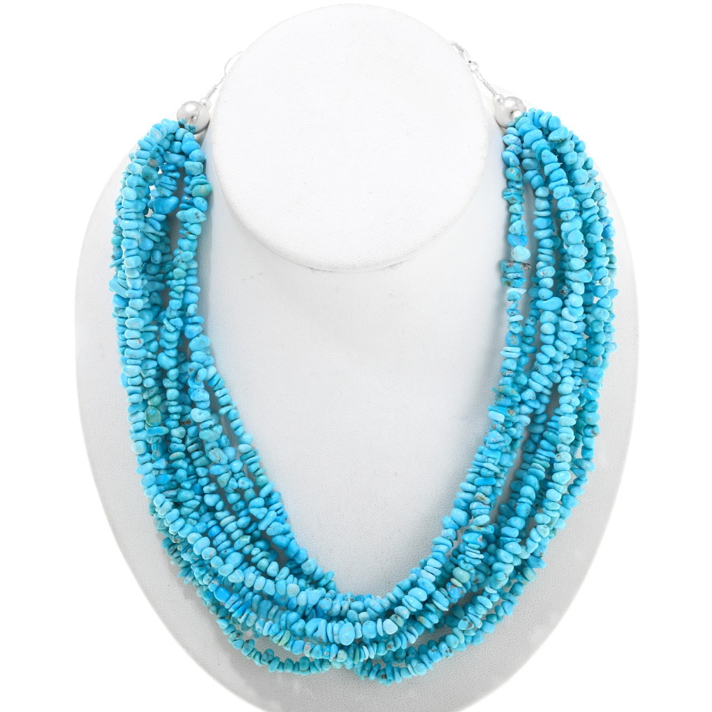 multi strand turquoise necklace, big 
