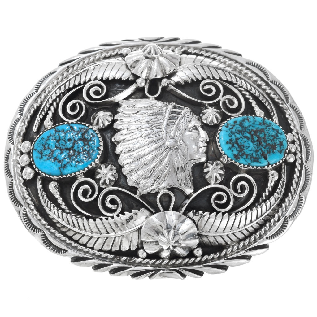 Rare Gem Turquoise Belt Buckle