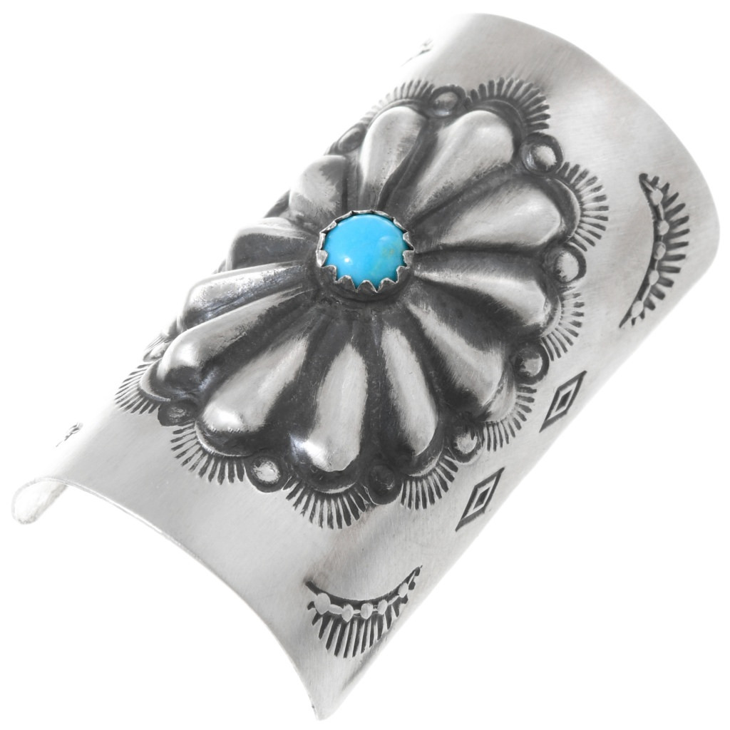 Small Repousse Sterling Silver Hammered Hair Pin 42339