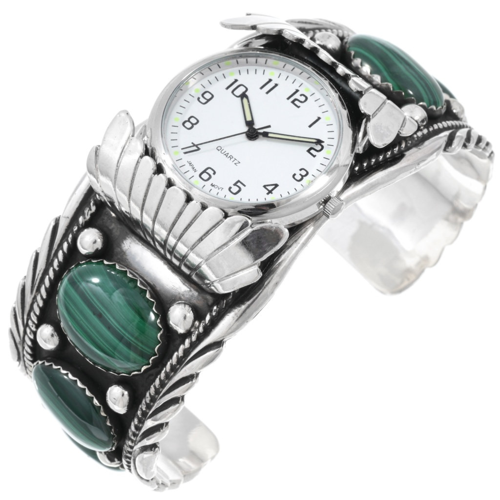 Silver Gemstone Cuff Watch Sterling Silver Gemstone Delicate Silver Cuff Watch for  main image 3
