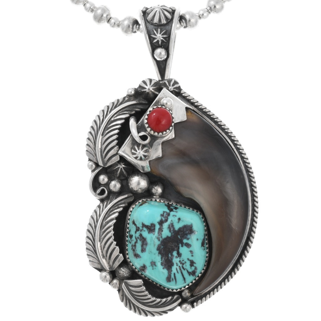 ネックレス・ペンダント Bone craft / three finger bear claw Grant Field Specimens Grizzly Bear Claw Necklace | Amazon.com