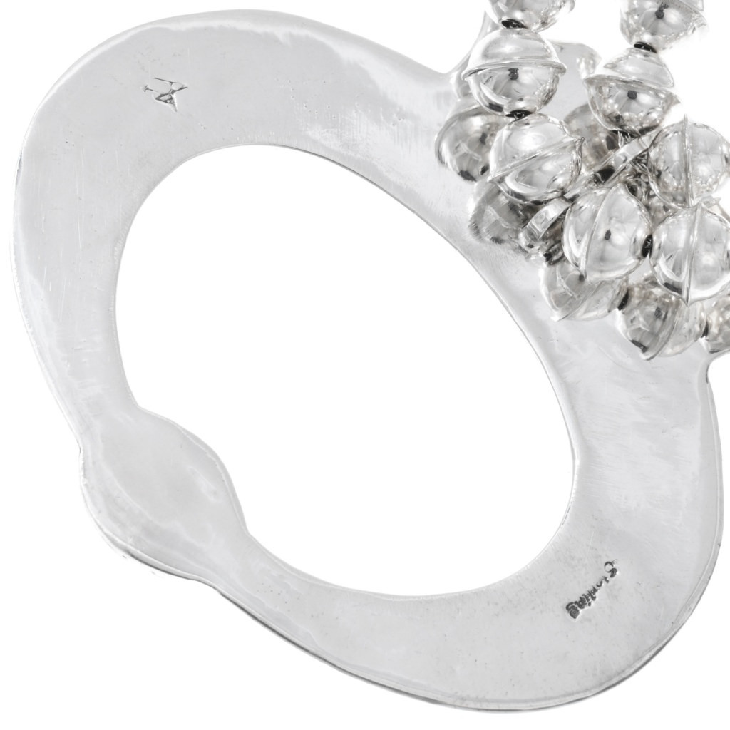 Turquoise Nugget Bear Paw Navajo Squash Blossom Necklace 44937