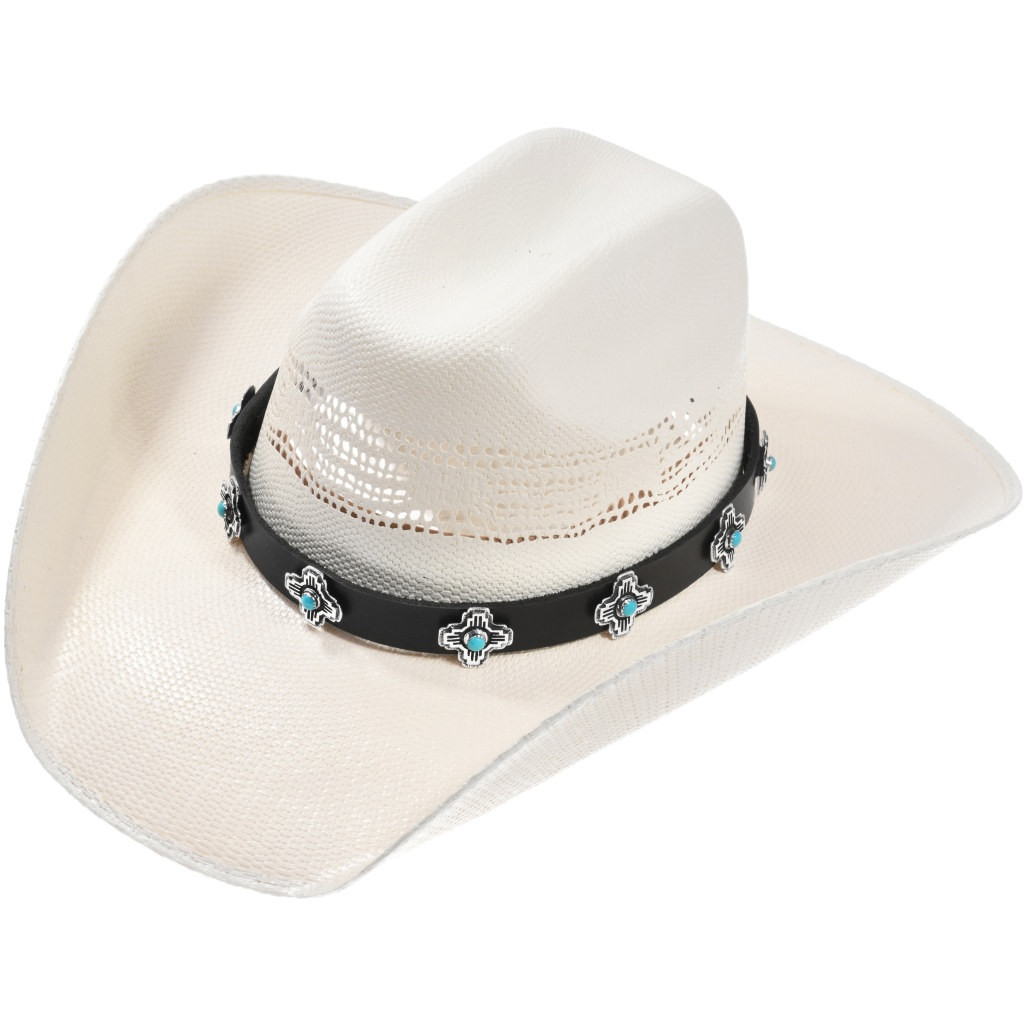 Sterling Silver Sleeping Beauty Turquoise Zia Concho Hat