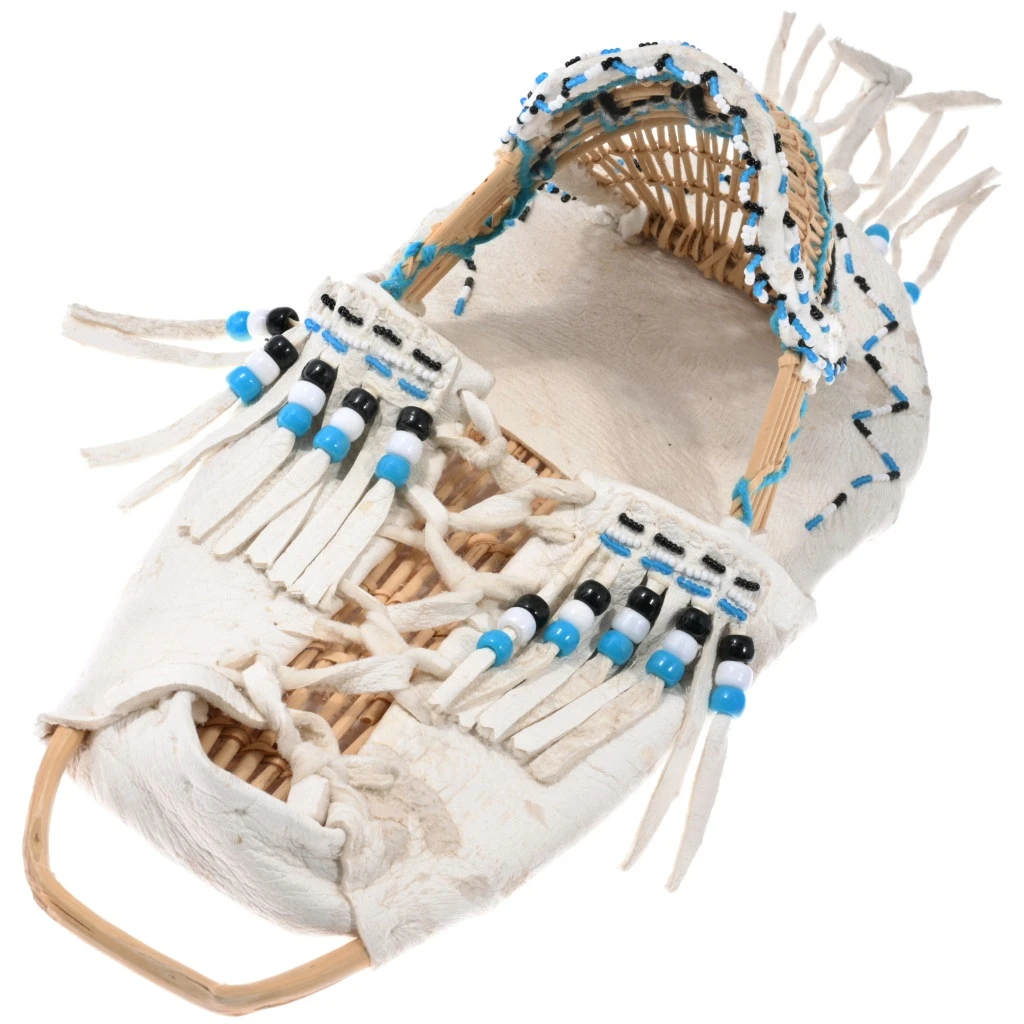 Native American Vintage Beaded Cradleboard Baby Carrier 47476