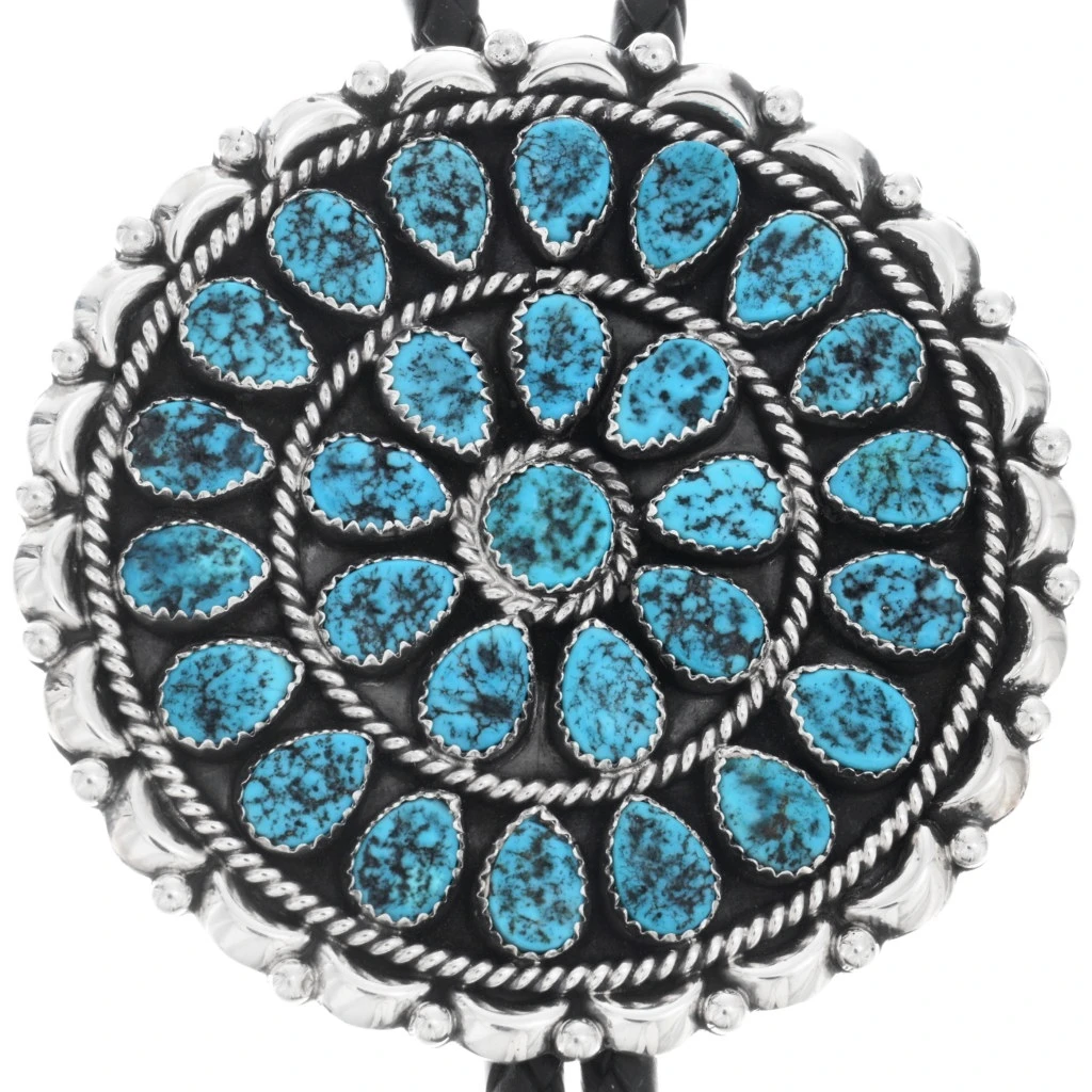 Native American Sterling Silver Kingman Turquoise Nugget Navajo