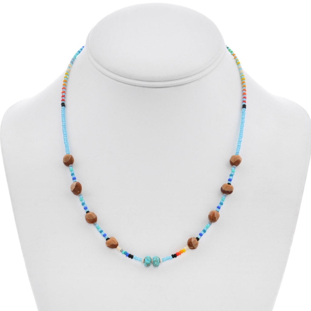 Ghost Bead Necklace Navajo Hand Beaded by Andrea Begay 48485