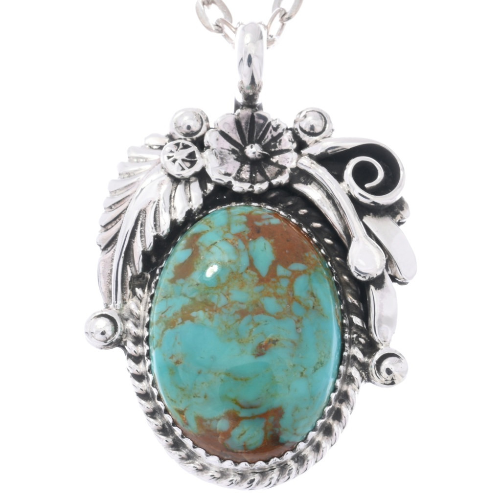 High Grade Patagonia Turquoise Native American Sterling Silver