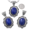 Sterling Silver Silver Gemstone Southwest Lapis Pendant 25549