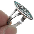 Turquoise Inlay Sterling Silver Ring 27087