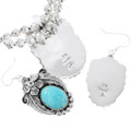 Authentic Navajo Turquoise Necklace Earrings Set Artist Garrison Boyd Signed 25497