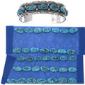 Navajo Made Sleeping Beauty Turquoise Nugget Bracelet 24721