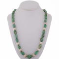 Green Nugget Navajo Necklace 22686