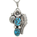 Navajo Turquoise Pendant With Chain 26439
