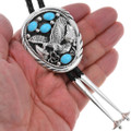 Sterling Silver Eagle Turquoise bolo Tie 23283