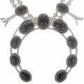 Black Onyx Squash Blossom Necklace 26887