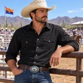 Real Turquoise Belt Buckle 24691