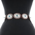 Turquoise Silver Southwest Concho Belt 20725