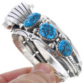 Turquoise Watch Sterling Silver Cuff 24482