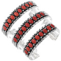 Native American Red Coral Bracelet 22398