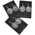 Southwest Hammered Silver Concho Earrings 15788